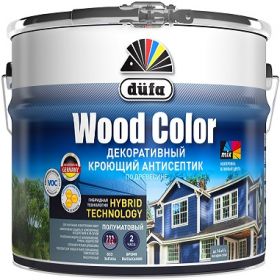 Декоративный Кроющий Антисептик Dufa Wood Color 2.5л Белый по Древесине, Полуматовый для Внутренних и Наружных Работ / Дюфа Вуд Колор.