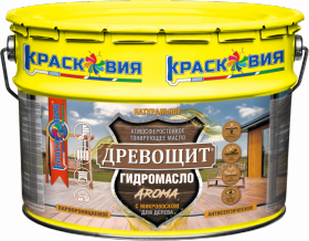 Масло с Микровоском Красковия Древощит Гидромасло «Aroma» 10л Палисандр, Атмосферостойкое для Декоративной Отделки Древесины.