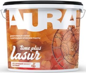 Декоративный Состав Aura Dekor Lasur Time Plus 1кг Матовый, Лессирующий для Художественной Отделки / Аура.