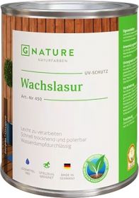 Воск-Лазурь Gnature 450 Wachslasur 0.375л 5007 Бирюзовый для Деревянных Стен, Потолков, Интерьера / Джинатуре.