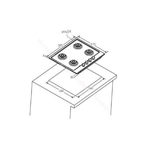 Газовая варочная панель Candy CHW 6 BR4 WG TAV