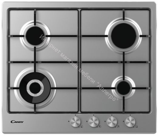Газовая варочная панель Candy CHW 6 BF4 WPX нержавеющая сталь