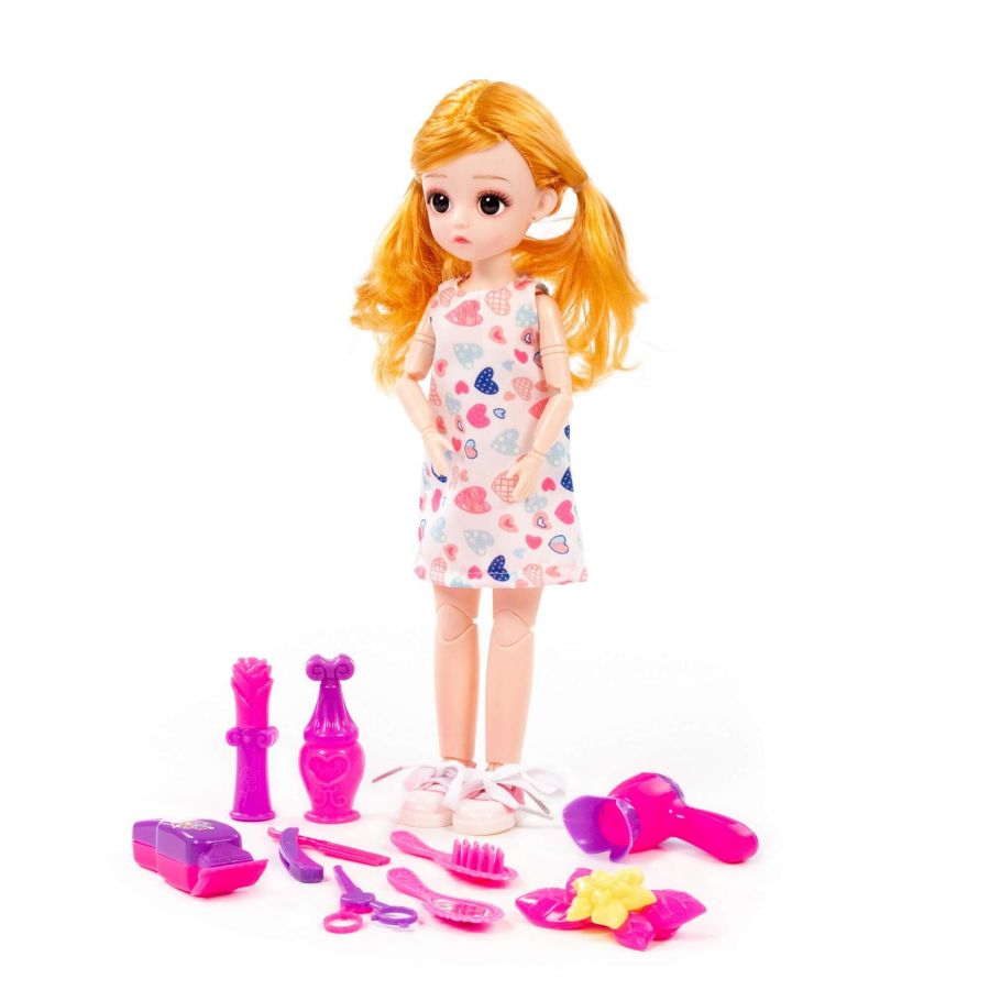 Кукла "Даша" (29 см) у стилиста + аксессуары (9 элементов) (в коробке №3)