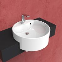 Раковина Flaminia Twin Set 52 Semi-Inset Basin 52,5х52,5 схема 1