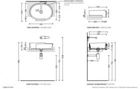 Накладная раковина Flaminia Roll 56 Semi-Inset Basin 56х42 ФОТО