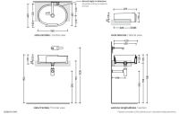 Раковина Flaminia Roll 56 Semi-Inset Basin 56х42 схема 2