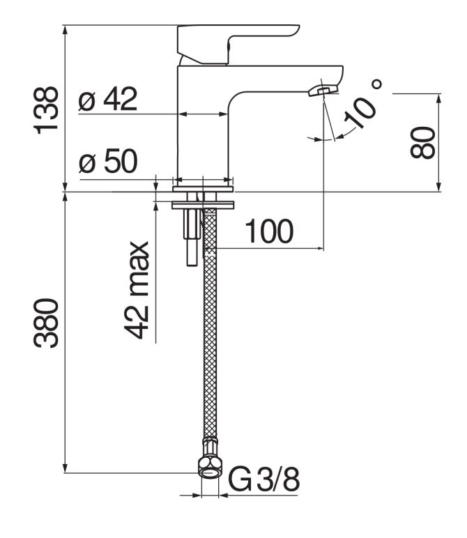 Смеситель для раковины Nobili ABC AB87118 схема 4