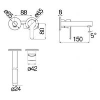 Смеситель для раковины Nobili ABC AB87199 схема 2