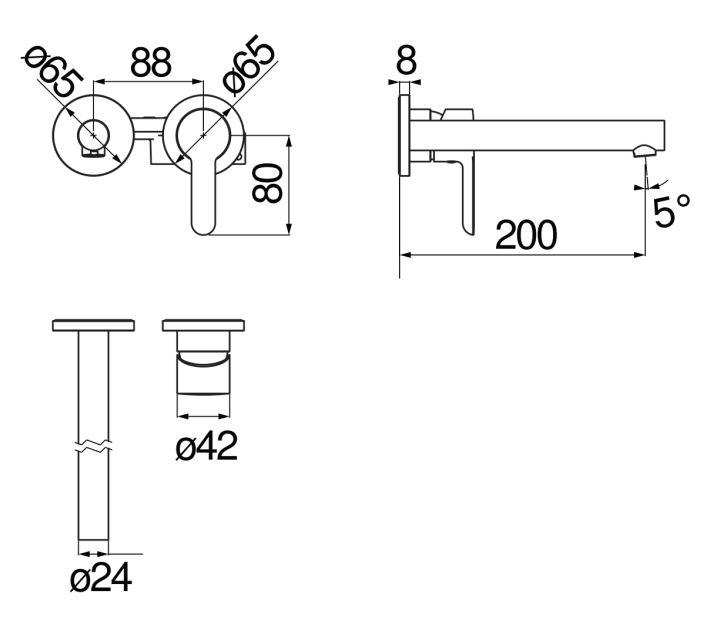 Смеситель для раковины Nobili ABC AB87199 схема 4