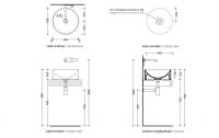 Раковина Flaminia Twin Set Slim Countertop Basin TW42C 42х42 схема 3