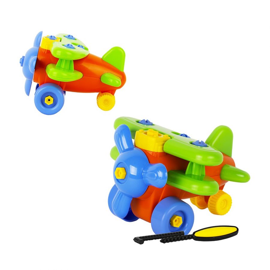 Игрушка «Самолет» (23 предмета, отвертка 1шт., шестигранник 1шт.)