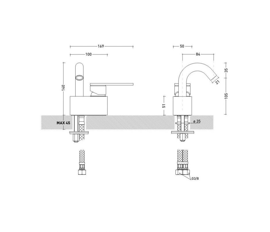 Смеситель Flaminia X1 Single Lever Bidet Mixer ФОТО