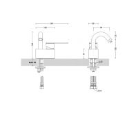 Смеситель Flaminia X1 Single Lever Bidet Mixer схема 2