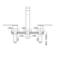 Смеситель Flaminia One Three-Holes Tap Basin Mixer схема 2