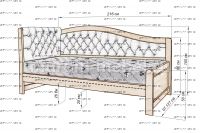 Кровать Вероника Soft-M с каретной стяжкой без ящиков