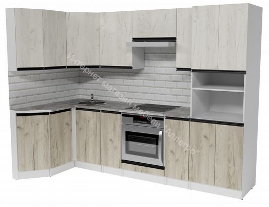 Кухонный гарнитур Паола гранд прайм 2600х1400 мм