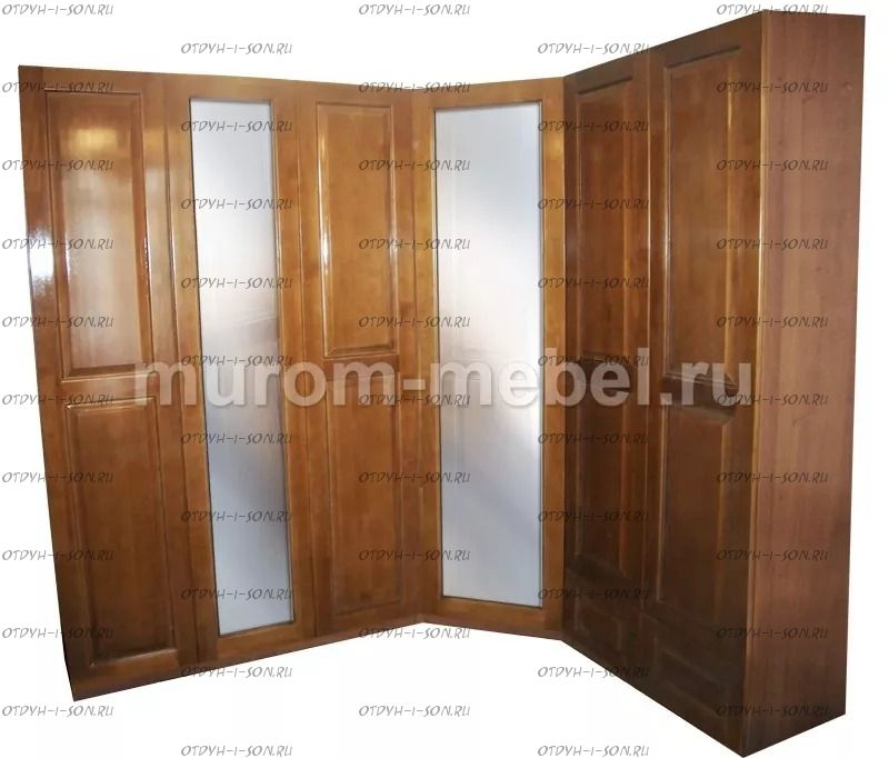 Шкаф Кантата угловой с двумя зеркалами (2250х1900х55х210)