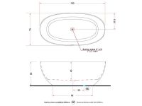 Отдельностоящая композитная ванна Gruppo Treesse Vera 165х70 V065 схема 2