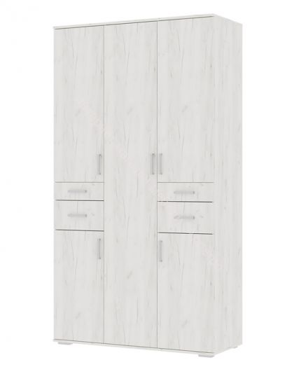 Шкаф распашной "Нельсон" ШК-02 Дуб крафт белый