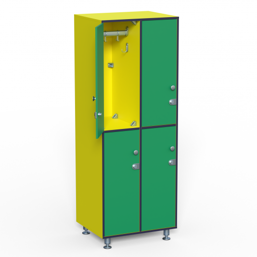 Шкаф для раздевалок 4х-местный, 2х-ярусный