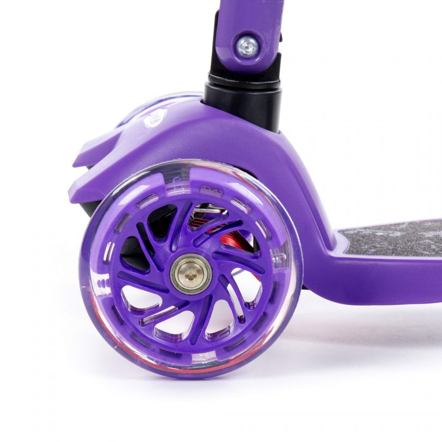 # 0072C Детский самокат (со складной ручкой) (с наклейкой V2) (фиолетовый) (в коробке)