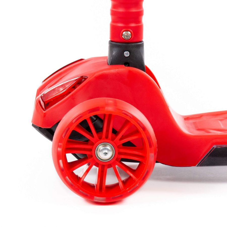 TJ-705L Детский самокат (со складной ручкой) (красный) (в коробке)