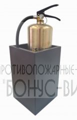 Подставка для огнетушителя П-15 по RAL 9005 МУАР (черная)