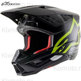 Шлем Alpinestars S-M5 Compass, Черно-желтый матовый