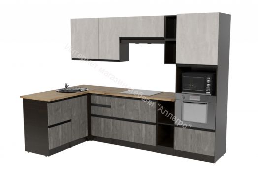 Кухонный гарнитур Симфония мега прайм 1500х2700 мм