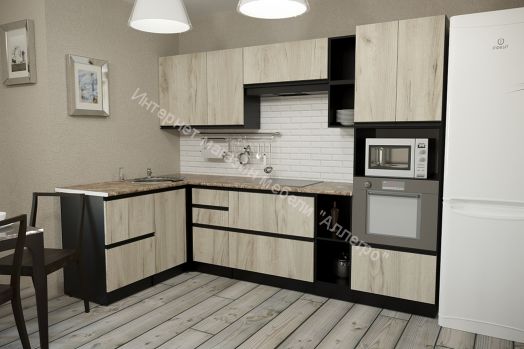 Кухонный гарнитур Равенна мега прайм 1500х2700 мм