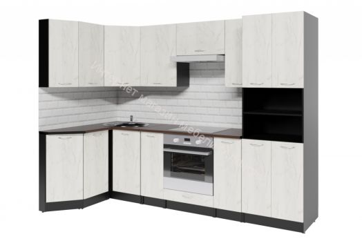 Кухонный гарнитур Лоретта гранд прайм 2600х1400 мм