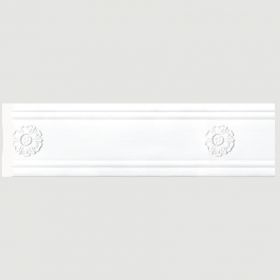 Багет Cosca Бордюр 80-5 Розетка Белый Мат W80(2)R/W27 д240хШ1.2хВ8см / Коска.