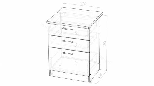 Кухонный гарнитур Лариса оптима 3 1500х1800 мм