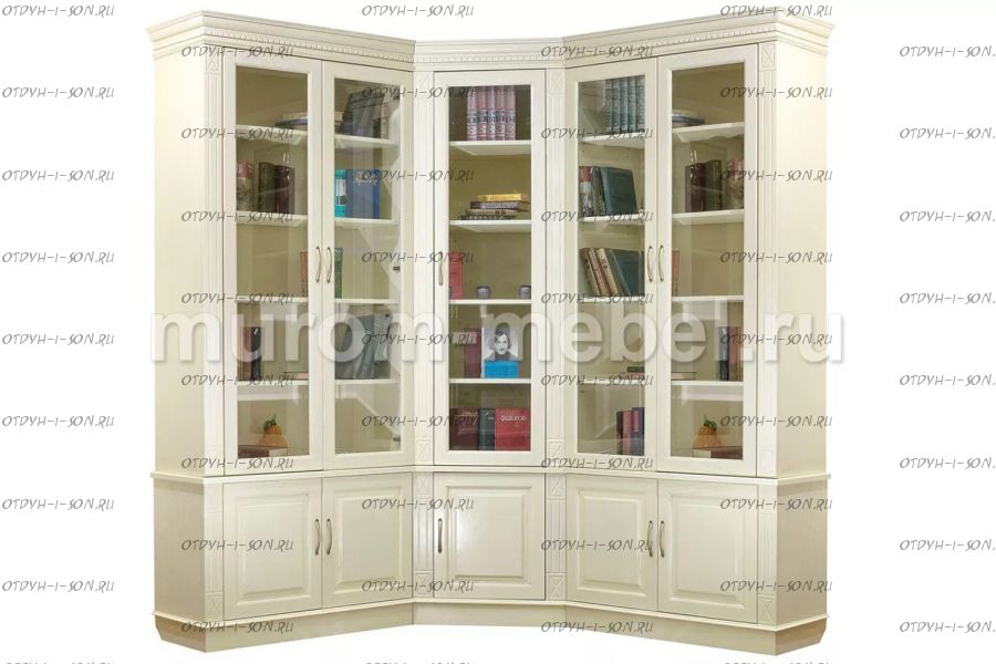Шкаф книжный угловой Флоренция 3