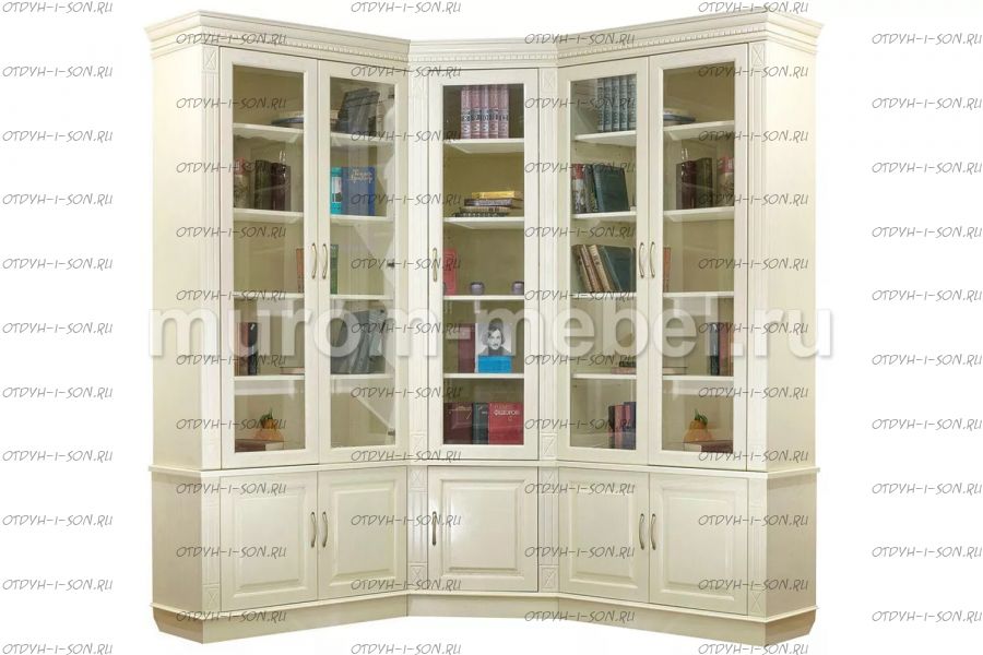 Шкаф книжный угловой Флоренция 3