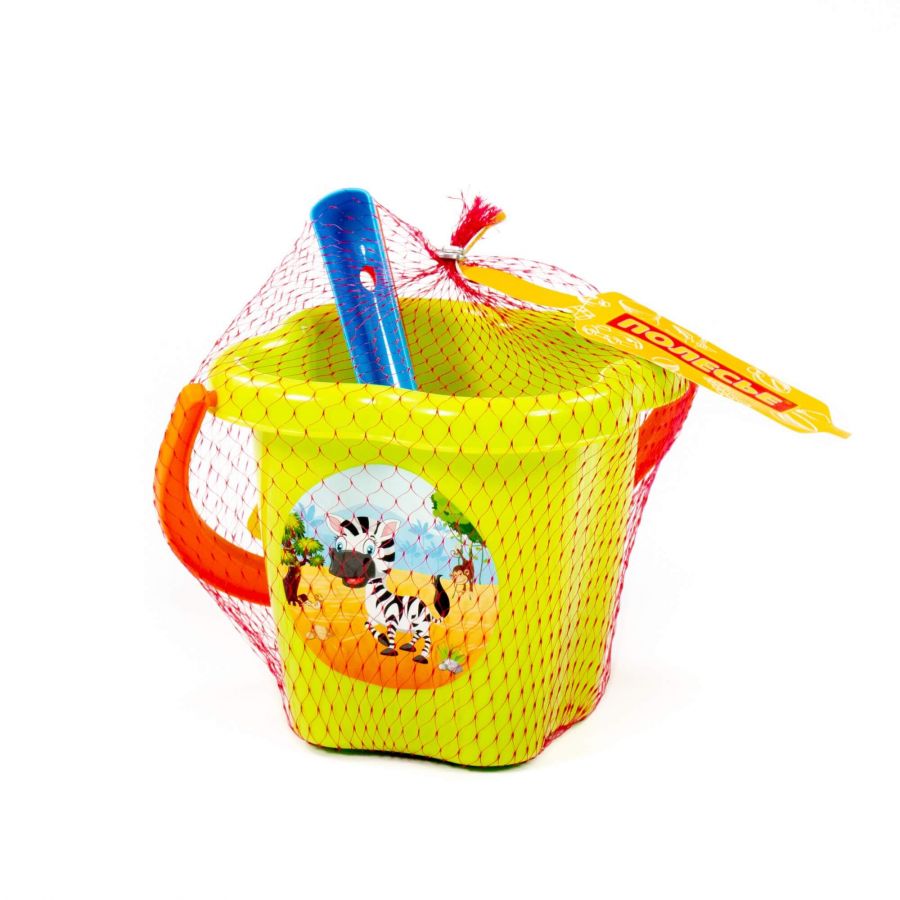 Набор №24: ведро-цветок среднее, совок №2, грабельки №2