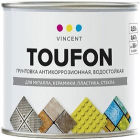 Грунтовка для Сложных Поверхностей Vincent Toufon 2.5л Белая для Металла, Керамики, Пластика, Cтекла.