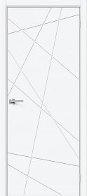 Межкомнатная Дверь ПЭТ Bravo Граффити-5.Д.П White Silk 800x2000мм (Полотно+Коробка+5 Наличников) / Браво.