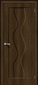 Межкомнатная Дверь Винил Bravo Вираж-1 Dark Barnwood 800x2000мм (Полотно+Коробка+5 Наличников) / Браво.