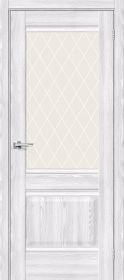 Межкомнатная Дверь с Экошпоном Bravo Прима-3 Riviera Ice / White Сrystal 600x2000мм (Полотно+Коробка+5 Наличников) / Браво.