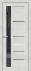 Межкомнатная Дверь с Экошпоном Bravo Браво-27 Bianco Veralinga / Mirox Grey 800x2000мм (Полотно+Коробка+5 Наличников) / Браво.