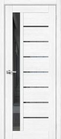Межкомнатная Дверь с Экошпоном Bravo Браво-27 Snow Melinga / Mirox Grey 600x2000мм (Полотно+Коробка+5 Наличников) / Браво.