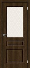 Межкомнатная Дверь Винил Bravo Скинни-15 Dark Barnwood / White Сrystal 600x2000мм (Полотно 1шт) / Браво.