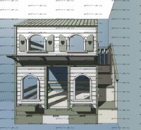 Кровать двухъярусная, Кровать-домик Fantasy №14