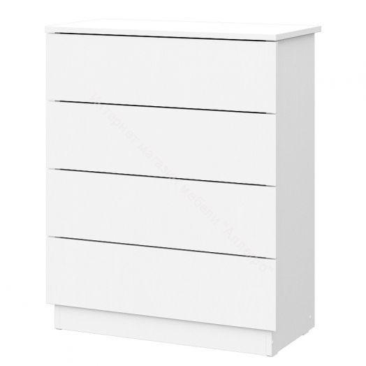 Комод КМ 1 (Серия 2) Белый текстурный