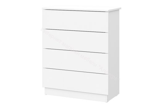 Комод КМ 1 (Серия 2) Белый текстурный