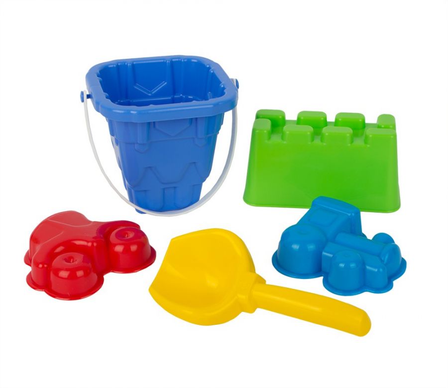 Песочный набор «Строим город!» (3 формочки, совок, ведро)