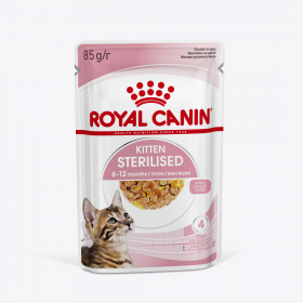 Royal Canin Kitten Jelly Корм консервированный полнорационный для кошек - Специально для котят в период второй фазы роста в возрасте до 12 месяцев, кусочки в желе