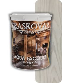 Лак-Антисептик для Дерева и Камня Kraskovar Aqua Lacquer Белый 0,9л / Красковар