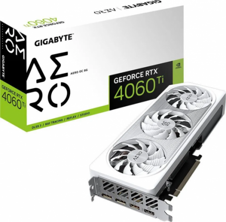 Видеокарта GeForce RTX 4060Ti 8Gb Gigabyte GV-N406TAERO OC-8GD